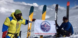 Mt Manaslu himalaya ski descent