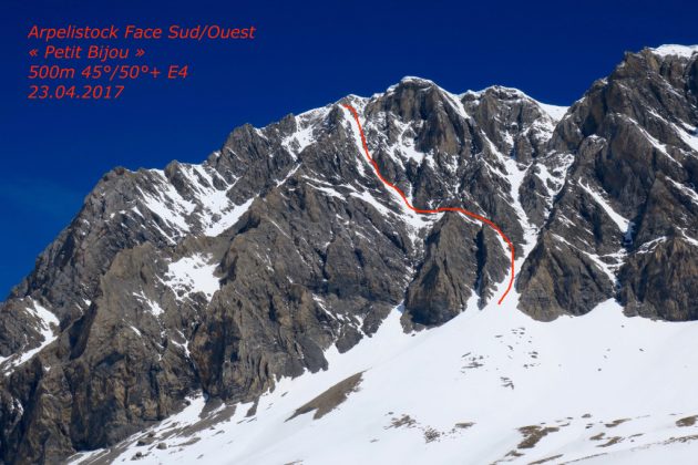 arpelistock ski pente raide