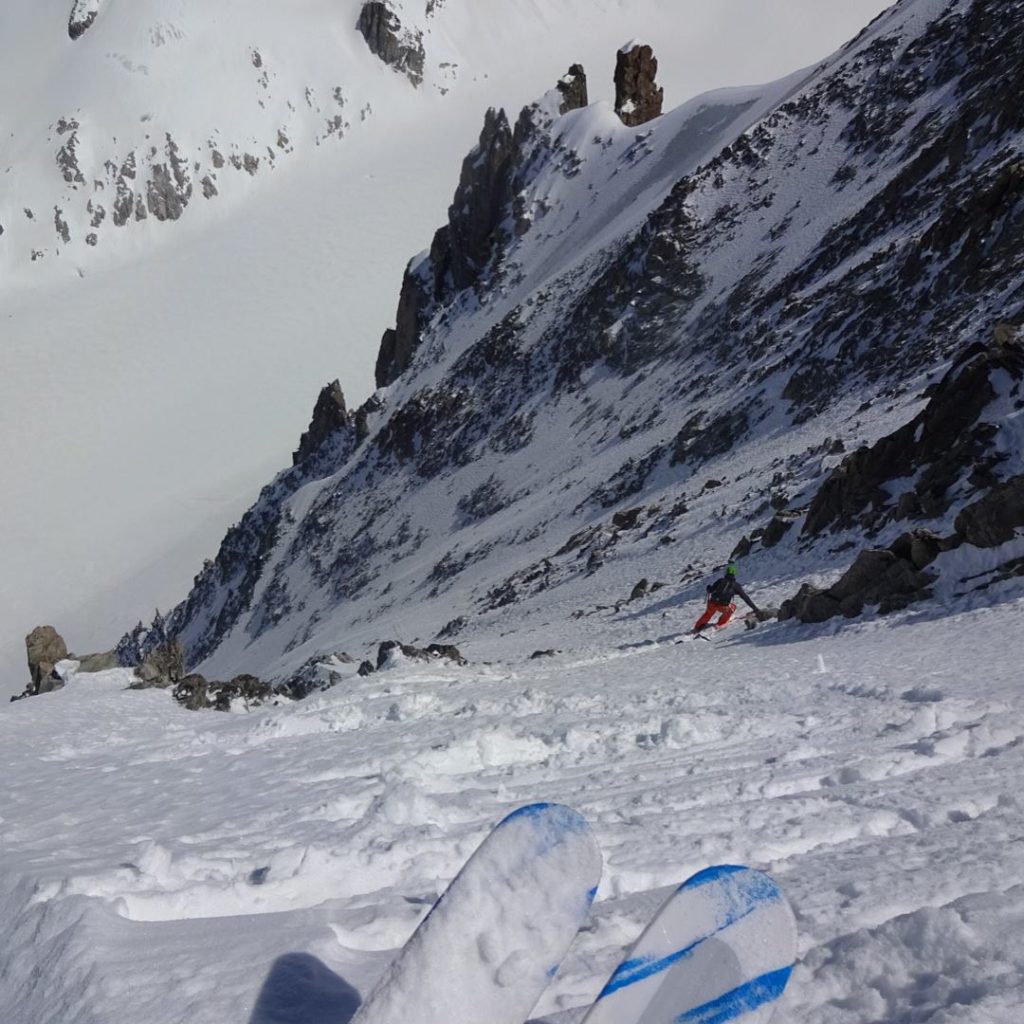 face nord courtes ski pente raide argentiere suisse autrichiens