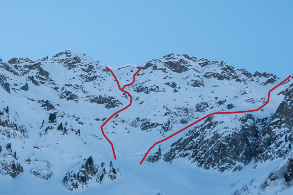 grand charnier allevard ski face nord topo