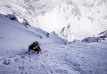Roc Noir de Combeynot, couloir intimité ski de pente raide