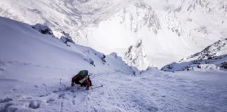 Roc Noir de Combeynot, couloir intimité ski de pente raide